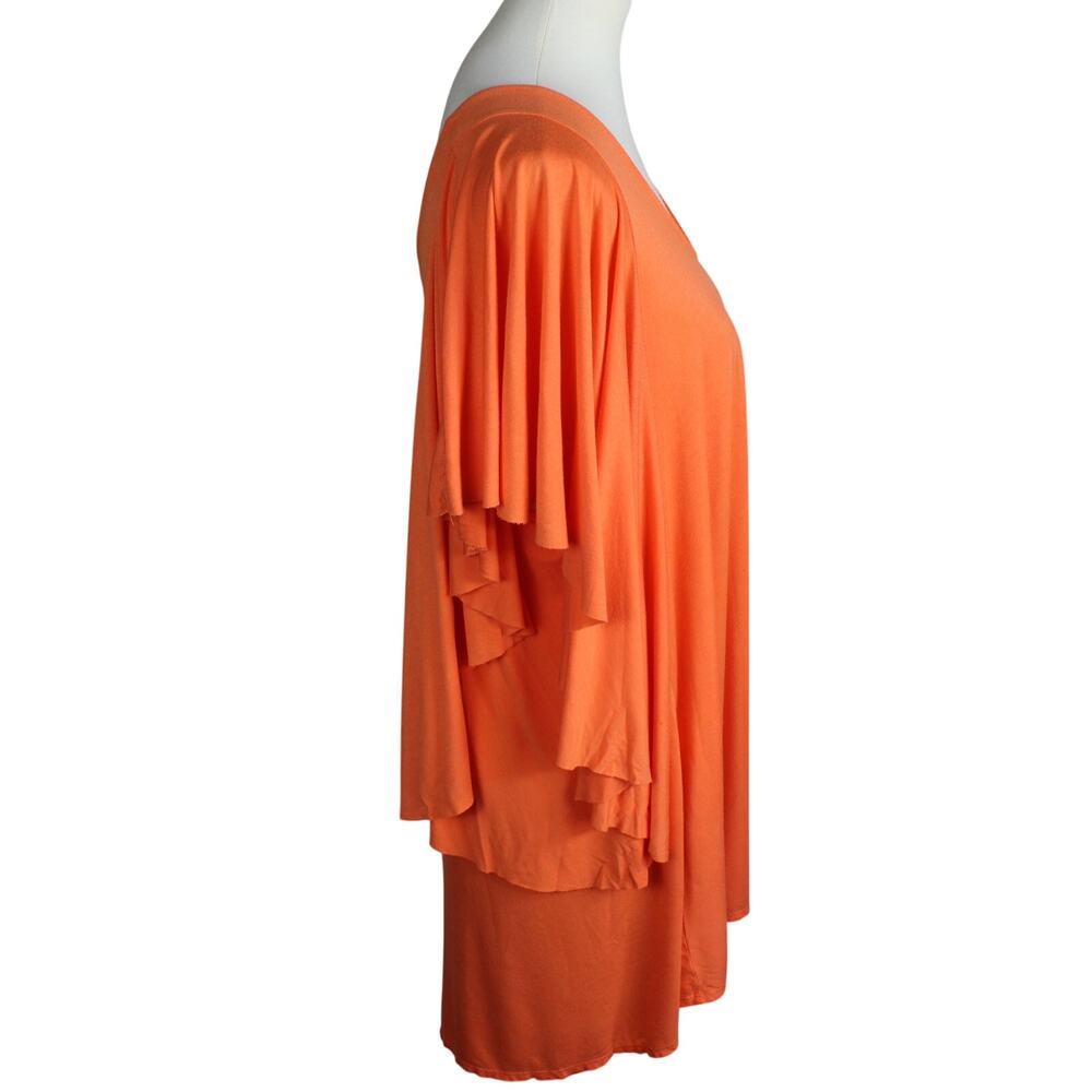 Free People Beach Cover Up Women Small Orange Boho Tunic Flowy Resort Swimsuit - Picture 3 of 7